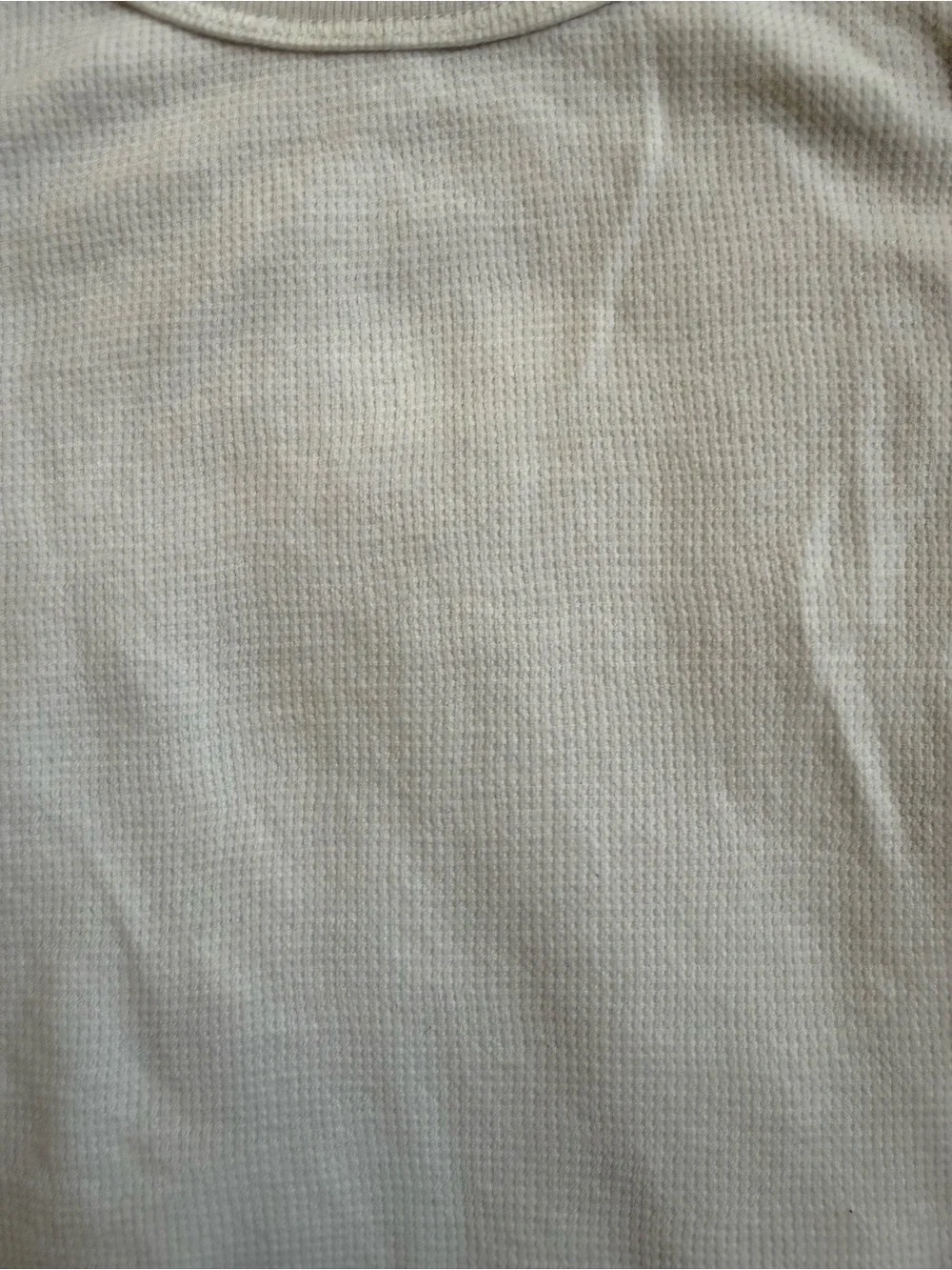 The Children's Place Long-Sleeve Waffle Thermal Tops in White and Gray